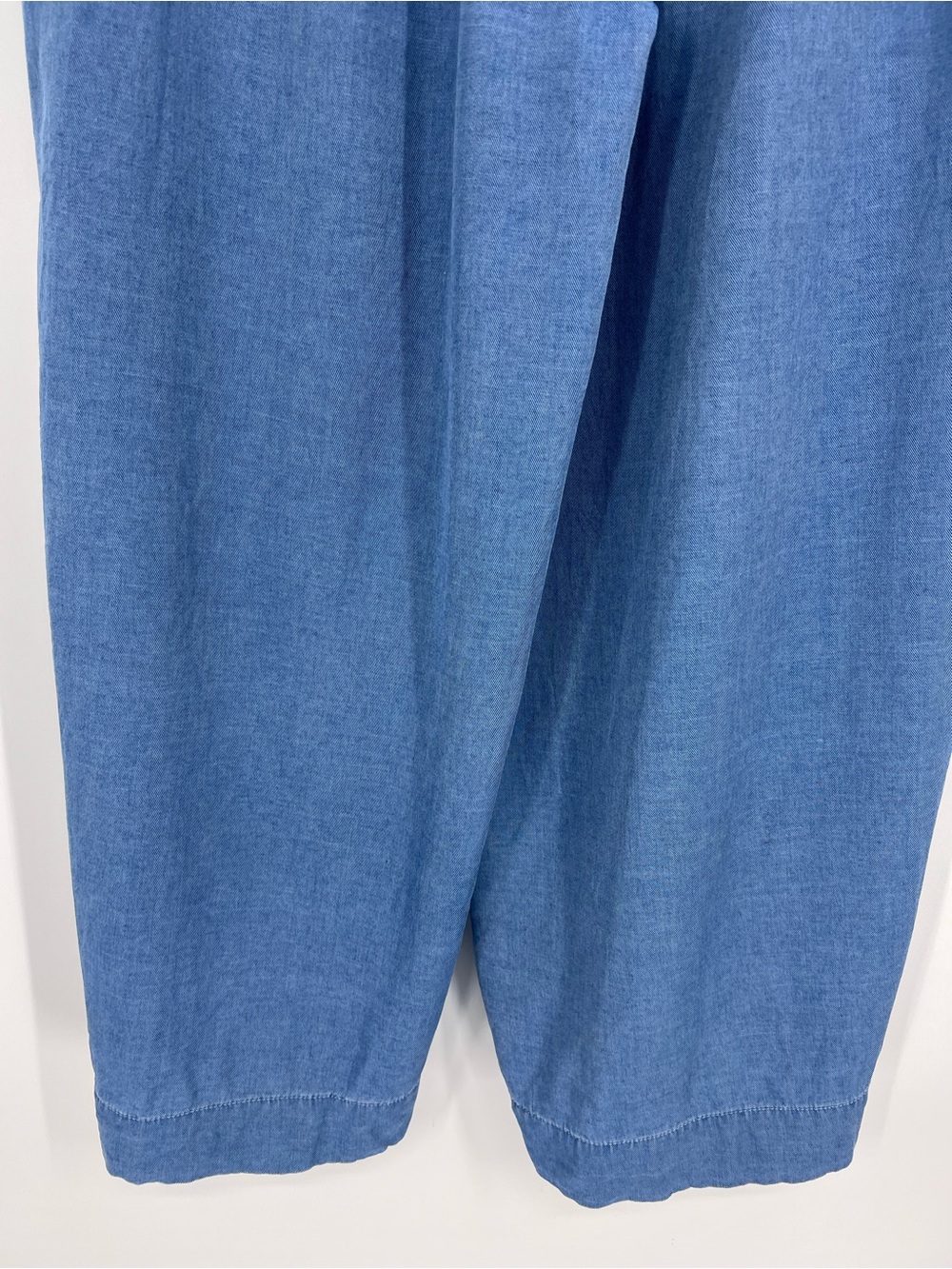Joie 100% Lyocell Wide Leg Crop Pants Blue Drawstring Waist XL - Picture 8 of 10